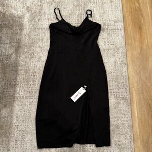 Elegant Black Midi Dress